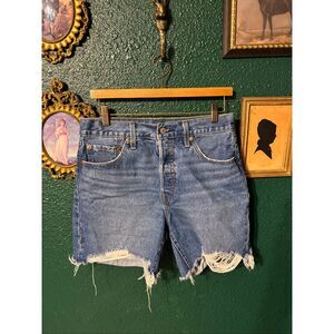Levi’s Denim Button Fly 501 Cut Off Shorts Sz 29